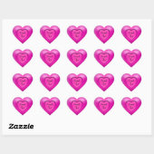 3D Roze Hart Sticker (Vel)