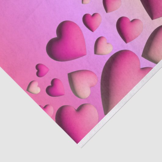 3D roze hartverwarmingen ontkoppeling van Valentij Tissuepapier (Detail)