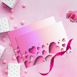 3D roze hartverwarmingen ontkoppeling van Valentij Tissuepapier