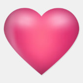 3D Roze Liefde Hart Sticker (Voorkant)