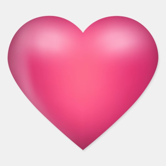 3D Roze Liefde Hart Sticker (Voorkant)