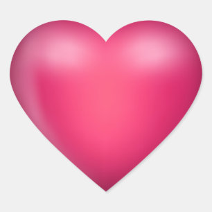 3D roze liefdeshart Hart Sticker