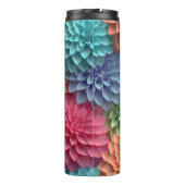 3D Roze Pastel Bloemen Thermosbeker (Achterkant)