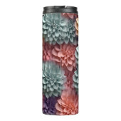 3D Roze Pastel Bloemen Thermosbeker (Achterkant)