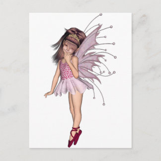 3D Roze Pixie 2 Briefkaart