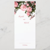3D Rozen Groene Bloemen Wilde Bloemen Menu (Achterkant)