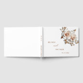 3D Rozen Roze Goud Bloem | Trouwen Gastenboek (Volledig)