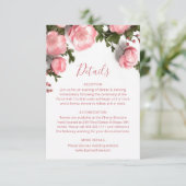 3D Rozen Wilde Bloemen Wit Informatiekaartje (Staand voorkant)