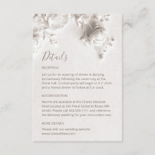 3D Rozen Wilde Bloemen Wit Informatiekaartje