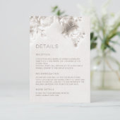 3D Rozen Wilde Bloemen Wit Informatiekaartje (Staand voorkant)