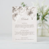 3D Rozen Wilde Bloemen Wit Informatiekaartje (Staand voorkant)