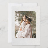 3D Rozen Witte Geboetseerde Bloemen Save The Date (Achterkant)