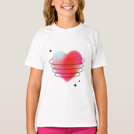3d ruimtehitech red valentijn t-shirt (Voorkant)