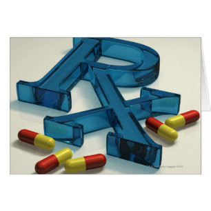 3D RX-symbool met capsules