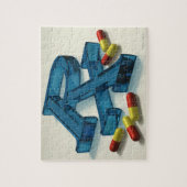 3D RX-symbool met capsules Legpuzzel (Verticaal)