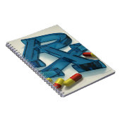 3D RX-symbool met capsules Notitieboek (Rechterzijde)
