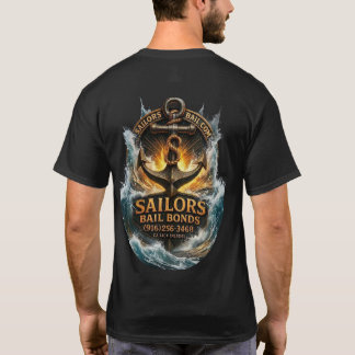 3D Sailors Bail Bonds Splash Down T-shirt