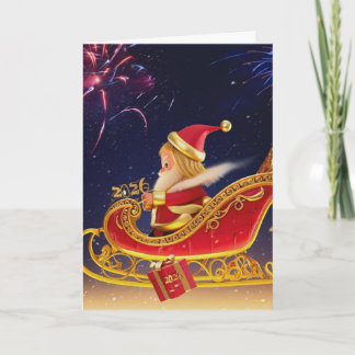 3D Santa Claus Christmas Greeting Card – Festive H Feestdagen Kaart