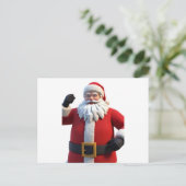 3D Santa Claus Christmas Greeting Card – Festive H Feestdagenkaart (Staand voorkant)