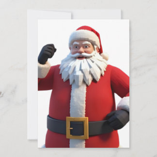 3D Santa Claus Christmas Greeting Card – Festive H Feestdagenkaart