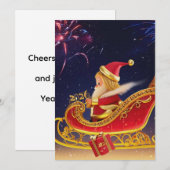 3D Santa Claus Christmas Greeting Card – Festive H Feestdagenkaart (Voorkant / Achterkant)