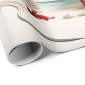 3D Scandinavisch winterlandschap Cadeaupapier (Rol Hoek)