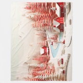 3D Scandinavisch winterlandschap Fleece Deken (Voorkant)