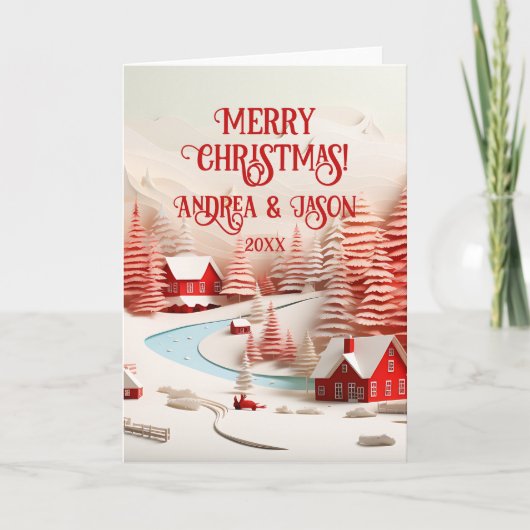 3D Scandinavisch winterlandschap Kaart (Voorkant)