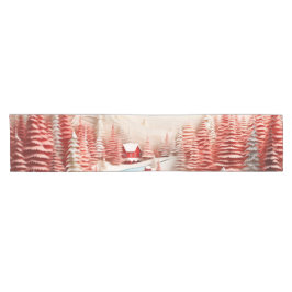 3D Scandinavisch winterlandschap Korte Tafelloper