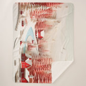 3D Scandinavisch winterlandschap Sherpa Deken (Voorkant)