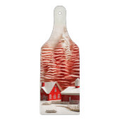 3D Scandinavisch winterlandschap Snijplank (Voorkant)