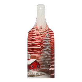 3D Scandinavisch winterlandschap Snijplank