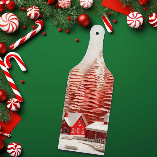 3D Scandinavisch winterlandschap Snijplank