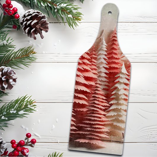 3D Scandinavisch winterlandschap Snijplank