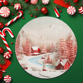 3D Scandinavisch winterlandschap Snijplank