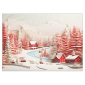 3D Scandinavisch winterlandschap Tafelkleed (Voorkant (Horizontaal))