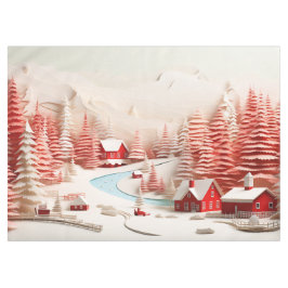 3D Scandinavisch winterlandschap Tafelkleed