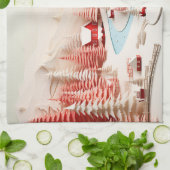 3D Scandinavisch winterlandschap Theedoek (Gevouwen)