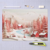 3D Scandinavisch winterlandschap Tissuepapier (Craft)