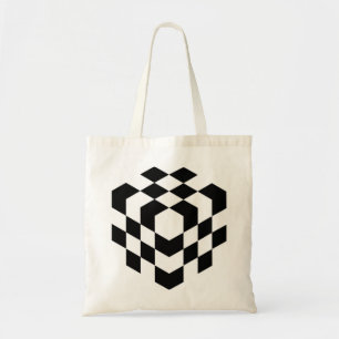 3d schaakbord tote bag