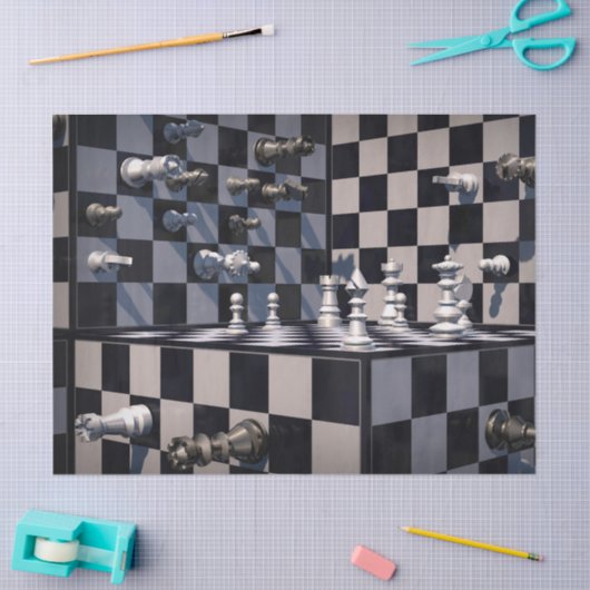 3D-schaakpapier Tissuepapier (Craft)