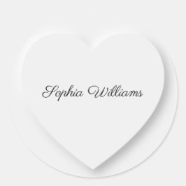 3D schaduw hart minimalistisch merk Ronde Sticker