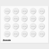 3D schaduw hart minimalistisch merk Ronde Sticker (Vel)