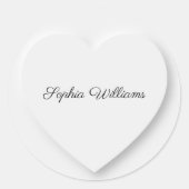 3D schaduw hart minimalistisch merk Ronde Sticker (Voorkant)