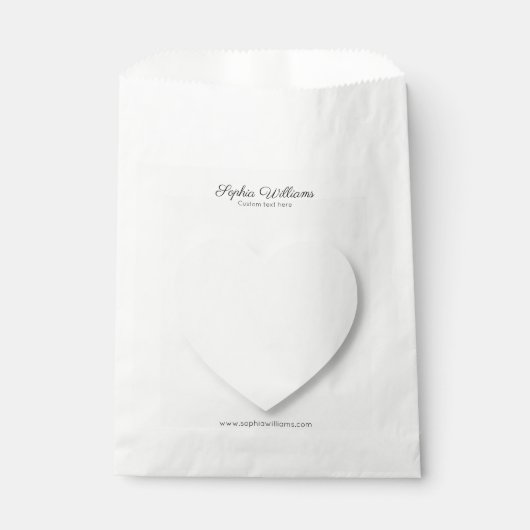 3D schaduw hart minimalistische boodschappentas Bedankzakje (Voorkant)