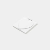 3D schaduw witte hart minimalist Post-it® Notes (Schuin)