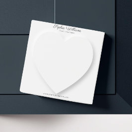 3D schaduw witte hart minimalist Post-it® Notes