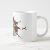 3D Schattige cavia met Santa Hat Grote Koffiekop (Rechts)