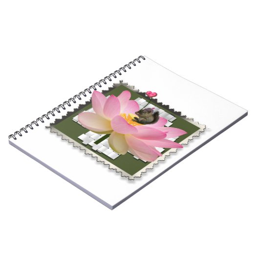 3D Schattige eekhoorn met omhulling op ventilator Notitieboek (Linkerzijde)