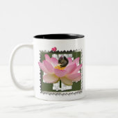 3D Schattige eekhoorn met omhulling op ventilator Tweekleurige Koffiemok (Links)